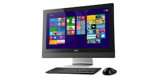 Моноблок Acer Aspire Z3-615 23" 1920x1080 P G3240T/4Gb/500Gb/HDG/DVDRW/MCR/Free DOS/WiFi/BT/клавиатура/мышь/Web