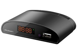 Ресивер DVB-T2 Rolsen RDB-523 черный