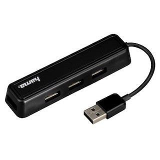 Разветвитель USB 2.0 Hama 12167 портов:4 черный