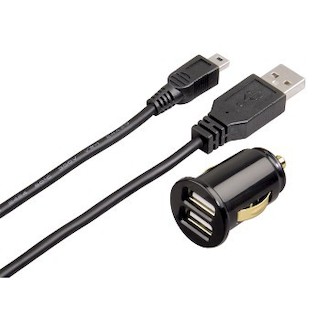 Зарядное устройство Hama H-93772 автомобильное USB+ Mini USB черный