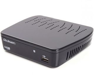 Ресивер DVB-T2 Rolsen RDB-514A черный