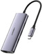 Адаптер Ugreen CM252 (60718) USB-C to 3 x USB 3.0+RJ45+Micro USB Multifunction Adapter. Цвет: серый
