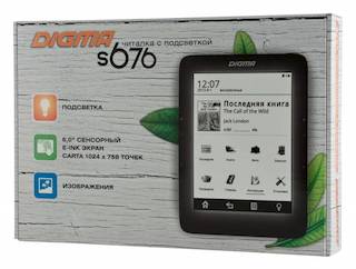 Электронная книга Digma S676 6" E-Ink Carta 1024x758 Touch Screen 600MHz 128Mb/4Gb/microSDHC/подсветка дисплея черный