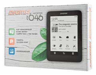 Электронная книга Digma T646 6" E-Ink Carta 1024x758 Touch Screen 600MHz 128Mb/4Gb/microSDHC черный