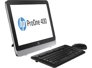 Моноблок HP ProOne 400 G1 AIO Touch i3 4160/4Gb/500Gb 7.2k/CR/Windows 8.1 64/GbitEth/120W/клавиатура/мышь/Cam/черный/серебристый/монитор в комплекте 2