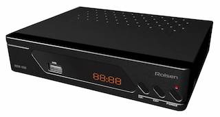 Ресивер DVB-T2 Rolsen RDB-508A черный