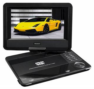 Портативный Плеер Rolsen RPD-10D08D 9"/1024x600/поворотный экран/DVD/CD SD/MMC черный