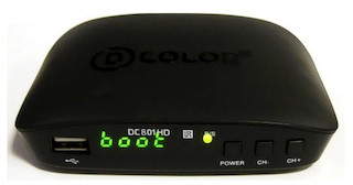 Ресивер DVB-T2 D-Color DC801HD черный