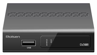 Ресивер DVB-T2 Rolsen RDB-525 черный
