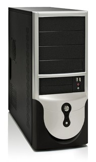 Корпус Foxconn TLA-397 black/silver 450W ATX USB audio mic fan AirDuct