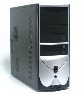 Корпус Foxconn TLA-436 black/silver 400W ATX USB audio mic fan AirDuct
