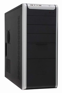 Корпус Foxconn TLA-566 black/silver 400W ATX USB audio mic fan AirDuct