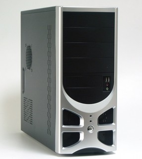 Корпус Foxconn TLA-570 black/silver 400W ATX USB audio mic fan AirDuct