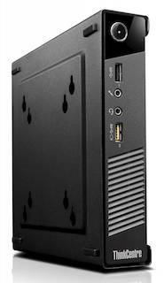 ПК Lenovo ThinkCentre M53 Tiny slim Cel J1800 (2.41)/2Gb/500Gb 7.2k/HDG/Windows 8.1 64 Bing/Eth/WiFi/клавиатура/мышь/черный