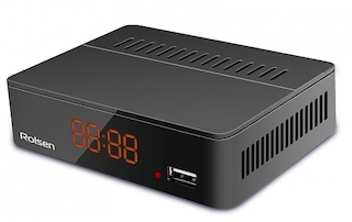 Ресивер DVB-T2 Rolsen RDB-524B черный