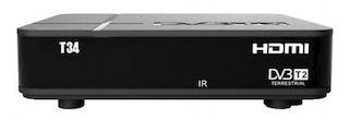 Ресивер DVB-T2 Сигнал T34 черный