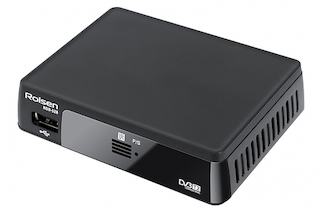 Ресивер DVB-T2 Rolsen RDB-528A черный