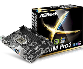 Материнская плата Asrock B85M Pro3 Soc-1150 Intel B85 4xDDR3 mATX AC`97 6ch(5.1) GbLAN+VGA+DVI+HDMI