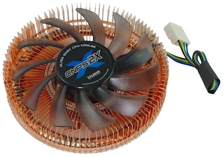 Вентилятор Zalman CNPS2X Slim Soc-AMD/775/1150/1155/1156/ 4pin 22.5dB CU 120W 84g винты RTL