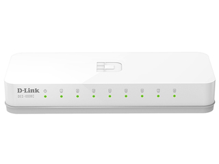 Коммутатор D-Link DES-1008C/A1A неуправляемый 8x10/100BASE-TX