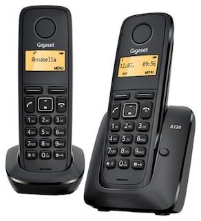 Р/Телефон Dect Gigaset A120 DUO черный
