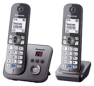 Р/Телефон Dect Panasonic KX-TG6822RUM серый металлик автооветчик