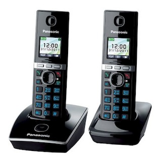 Р/Телефон Dect Panasonic KX-TG8052RUB (черный, 2 трубки с резервным питанием)
