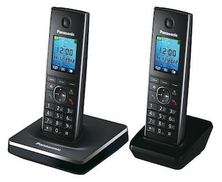Р/Телефон Dect Panasonic KX-TG8552RUB (черный, 2 трубки)