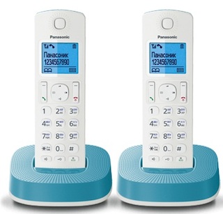 Р/Телефон Dect Panasonic KX-TGC312RUC белый/голубой