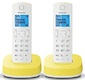 Р/Телефон Dect Panasonic KX-TGC312RUY белый/желтый