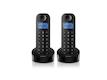 Р/Телефон Dect Philips D1202B/51 черный 2 трубки