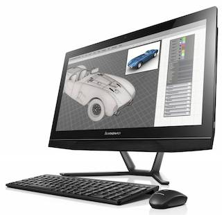 Моноблок Lenovo B40-30 21.5" Full HD i3 4170t/4Gb/1Tb/SSD8Gb/GF820 2Gb/DVDRW/Free DOS/клавиатура/мышь/Cam/черный 1920x1080