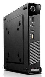 ПК Lenovo ThinkCentre M53 Tiny slim Cel J1800 (2.41)/2Gb/500Gb 7.2k/HDG/Windows 8.1 Single Language 64/Eth/WiFi/клавиатура/мышь/черный