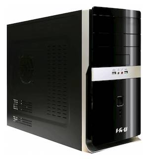 ПК IRU Office 110 MT Cel J1800 (2.41)/2Gb/320Gb/HDG/Windows 10 Home Single Language 64/GbitEth/300W/черный