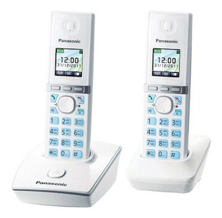 Р/Телефон Dect Panasonic KX-TG8052RUW (белый, 2 трубки с резервным питанием)
