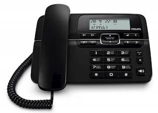 Телефон проводной Philips CRD200B/51 черный
