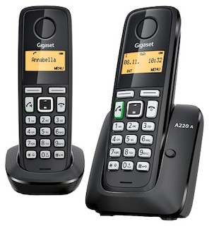 Телефон Dect Gigaset A220 AM DUO RUS (две трубки, автоответчик)