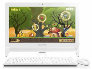 Моноблок Lenovo c20-30 19.5" Full HD P 3825U/4Gb/500Gb/820 2Gb/DVDRW/Windows 10/WiFi/клавиатура/мышь/Cam/белый 1920x1080