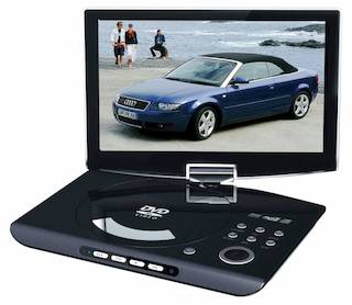 Портативный Плеер Rolsen RPD-10D09D 10.1"/1024x600/поворотный экран/DVD/CD SD/MMC черный