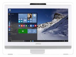 Моноблок MSI AE201T-093RU 19.5" HD Touch P G3250 (3.2)/4Gb/500Gb/HDG/DVDRW/CR/Free DOS/GbitEth/WiFi/120W/Cam/белый 1366x768