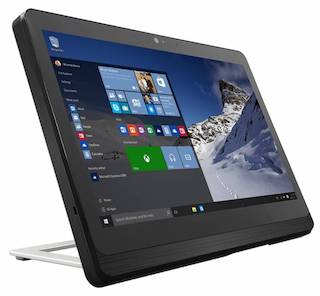 Моноблок MSI AP16 Flex-035RU 15.6" HD Touch Cel J1900 (1.8)/4Gb/500Gb/HDG/Windows 10 Single Language/2xGbitEth/WiFi/BT/Cam/черный/серебристый 1366x768