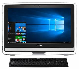 Моноблок MSI Pro 22ET 4BW-010RU 21.5" Full HD Touch P N3150 (1.8)/4Gb/500Gb/DVDRW/Free DOS/2xGbitEth/WiFi/TV/Cam/черный 1600x900