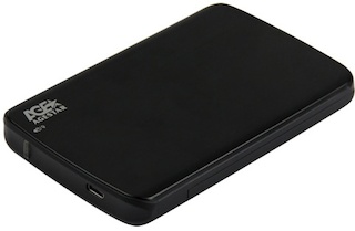 Внешний корпус для HDD/SSD AgeStar 31UB2A12C SATA пластик/алюминий черный 2.5"