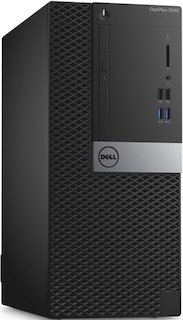 ПК Dell Optiplex 3040 MT i5 6500 (3.7)/4Gb/500Gb 7.2k/HDG4600/Linux/клавиатура/мышь/черный/серебристый
