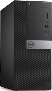 ПК Dell Optiplex 5040 MT i7 6700 (3.2)/8Gb/500Gb 7.2k/R5 340X 2Gb/DVDRW/Windows 7 Professional 64 +W10Pro/240W/клавиатура/мышь/черный/серебристый