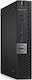 ПК Dell Optiplex 7040 Micro i5 6500T (3.2)/4Gb/500Gb 7.2k/HDG530/Windows 7 Professional 64 +W10Pro/240W/клавиатура/мышь/черный/серебристый