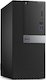 ПК Dell Optiplex 7040 MT i7 6700 (3.2)/8Gb/1Tb 7.2k/R7 350X 4Gb/DVDRW/Windows 7 Professional 64 +W10Pro/клавиатура/мышь/черный/серебристый
