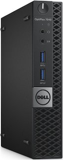 ПК Dell Optiplex 7040 SFF i5 6500 (3.2)/4Gb/500Gb 7.2k/HDG530/DVDRW/Windows 7 Professional 64 +W10Pro/240W/клавиатура/мышь/черный/серебристый