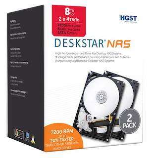 Жесткий диск HGST SATA-III 4Tb H3IKNAS40003272SE2PK NAS Kit 2 (7200rpm) 64Mb 3.5"