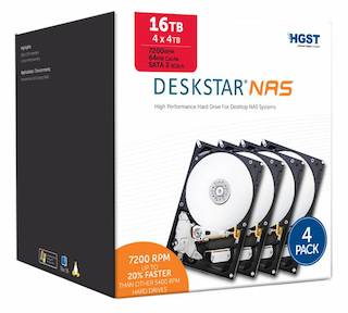 Жесткий диск HGST SATA-III 4Tb H3IKNAS40003272SE4PK NAS Kit 4 (7200rpm) 64Mb 3.5"